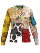 Matchesfashion.com Marques'almeida - Patchwork Upcycled Cotton-blend Twill Jacket - Womens - Red Multi