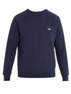 Maison Kitsuné Crew-neck Fox-appliqu Cotton Sweatshirt