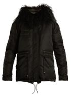 Mr & Mrs Italy Mongolian Fur-lined Padded Field Jacket