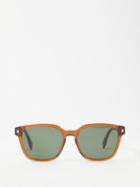 Fendi Eyewear - Square Acetate Sunglasses - Mens - Light Brown