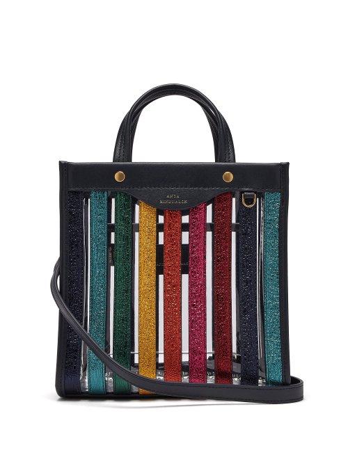 Matchesfashion.com Anya Hindmarch - Striped Cross Body Mini Tote Bag - Womens - Multi