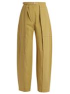 Lemaire High-rise Wide-leg Cotton Cargo Trousers