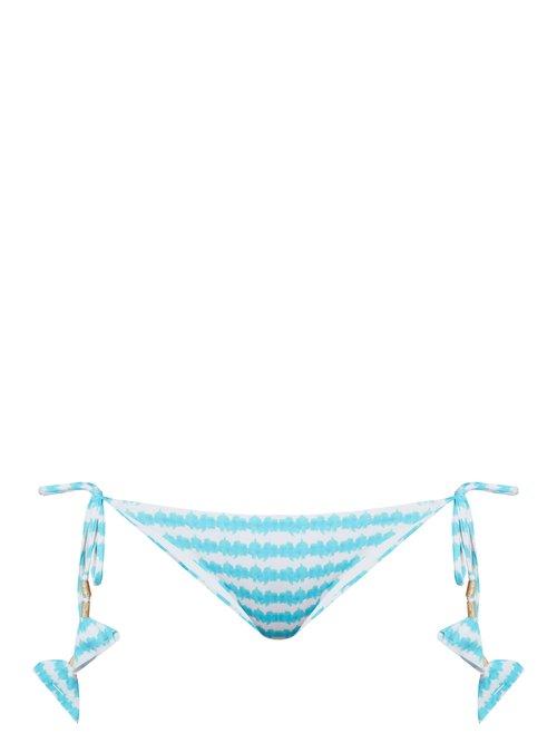 Matchesfashion.com Biondi - San Remo Tie Side Bikini Briefs - Womens - Blue Print
