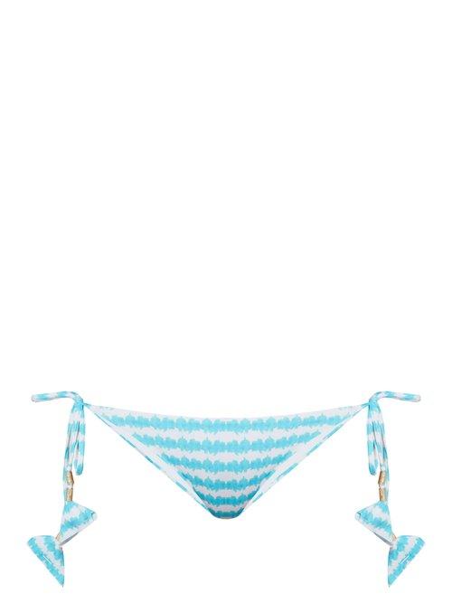 Matchesfashion.com Biondi - San Remo Tie Side Bikini Briefs - Womens - Blue Print