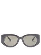 Linda Farrow - X Sara Shakeel Debbie Crystal-studded Sunglasses - Womens - Black
