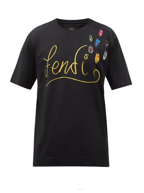 Fendi - X Noel Fielding Cotton-jersey T-shirt - Mens - Black