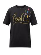 Fendi - X Noel Fielding Cotton-jersey T-shirt - Mens - Black