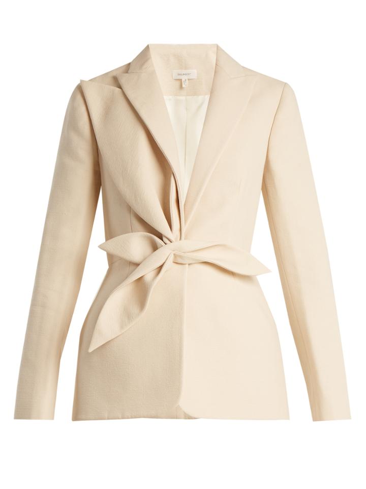 Delpozo Single-breasted Draped-appliqu Cotton Jacket
