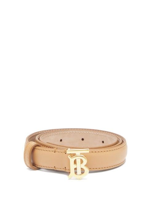 Matchesfashion.com Burberry - Tb-buckle Leather Belt - Womens - Nude