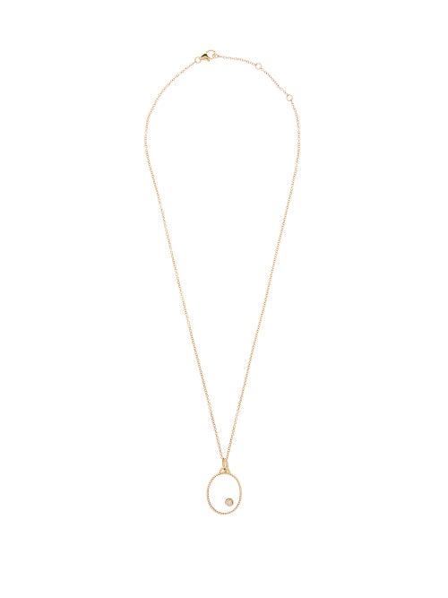 Matchesfashion.com Yvonne Leon - Diamond & 9kt Gold Pendant Necklace - Womens - Yellow Gold