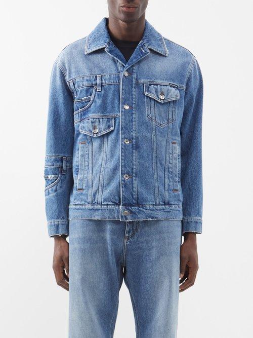 Dolce & Gabbana - Patchworked Denim Jacket - Mens - Blue