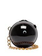 Matchesfashion.com Marine Serre - Dream Ball Logo Print Rubber Shoulder Bag - Womens - Black