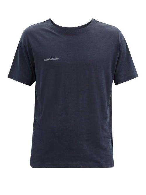 Matchesfashion.com Mammut Delta X - Uetliberg Wool-blend Jersey T-shirt - Mens - Dark Navy