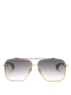 Matchesfashion.com Dita Eyewear - Mach Six Aviator Sunglasses - Mens - Gold