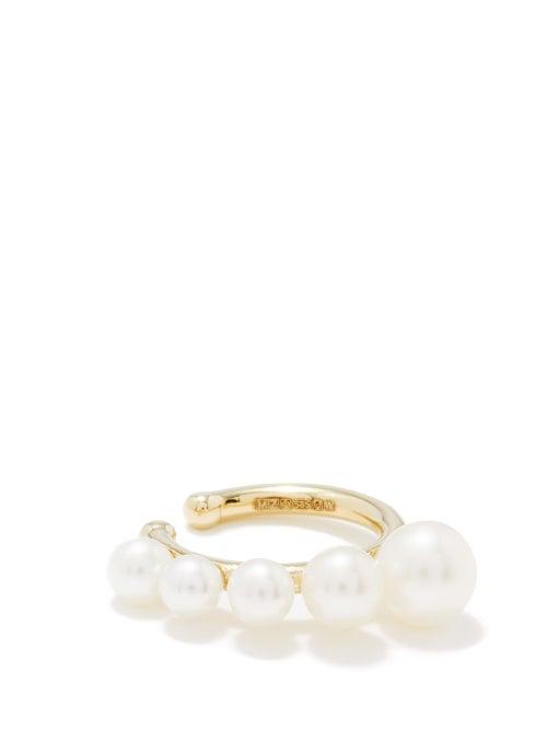 Mizuki - Pearl & 14kt Gold Single Ear Cuff - Womens - Pearl