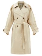 Acne Studios - Odande Two-tone Cotton Trench Coat - Womens - Beige