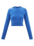 Frame - Cutout Cashmere Sweater - Womens - Blue