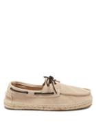 Maneb - Hamptons Suede Espadrille Deck Shoes - Mens - Beige