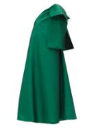 Matchesfashion.com Bernadette - Winne Bow-embellished Taffeta Trapeze Dress - Womens - Green