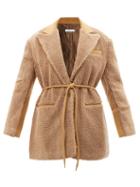 Rejina Pyo - Laura Belted Wool-fleece Jacket - Womens - Brown