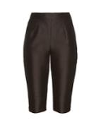 Isa Arfen High-waisted Cotton-blend Capri Trousers