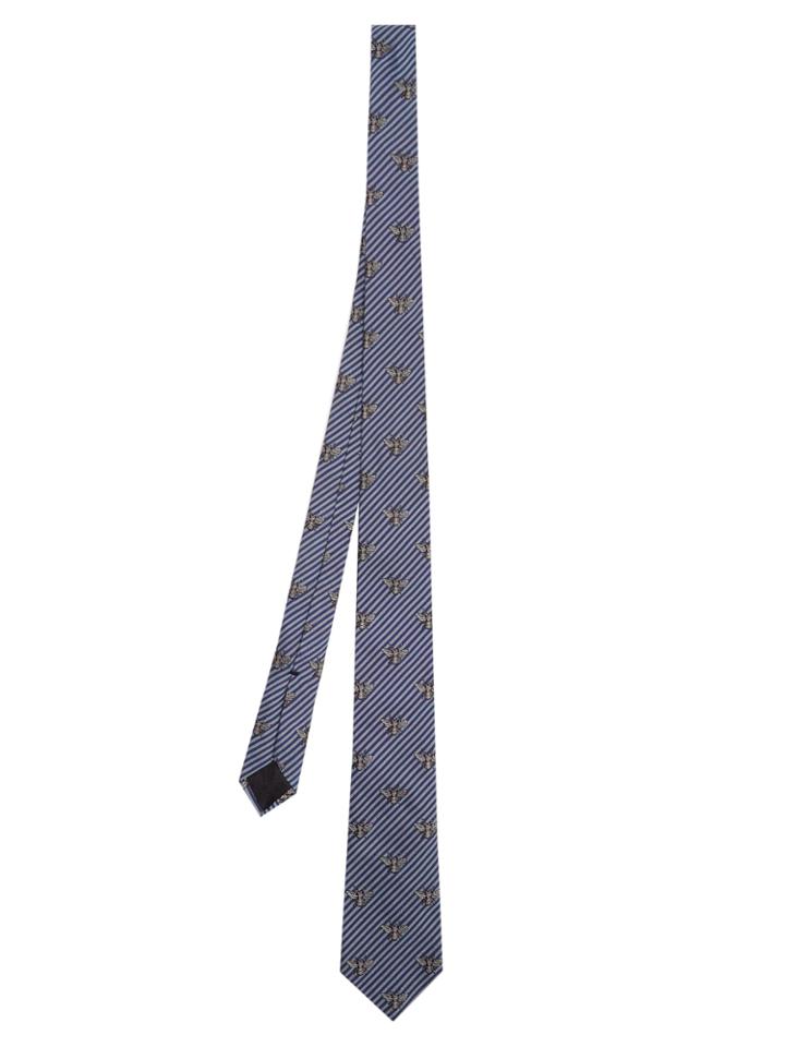 Gucci Bee-jacquard Striped Silk-blend Tie