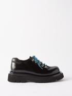 Bottega Veneta - Lug-sole Leather Lace-up Shoes - Mens - Black