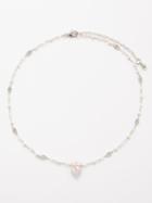 Gucci - Lovelight Gg Crystal & Faux-pearl Necklace - Mens - Silver