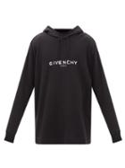 Givenchy - Logo-print Waffle-knit Hooded Cotton Sweater - Mens - Black