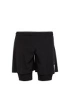 Matchesfashion.com Satisfy - Justice Trail Double Layer Running Shorts - Mens - Black