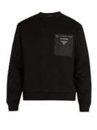 Matchesfashion.com Prada - Panelled Cotton Blend Sweatshirt - Mens - Black