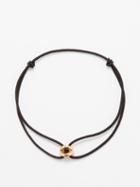 Le Gramme - Entrelacs 18kt Gold-plated Charm And Cord Bracelet - Mens - Yellow Gold