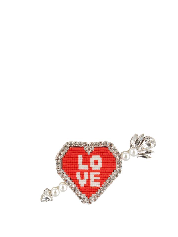 Shourouk Emojibling Heart Love Brooch