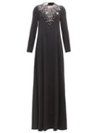 Matchesfashion.com Gucci - Crystal Embroidered Cady Gown - Womens - Black Multi