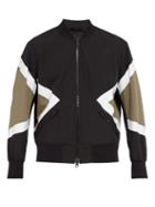 Matchesfashion.com Neil Barrett - Modernist Cotton Blend Bomber Jacket - Mens - Black Multi