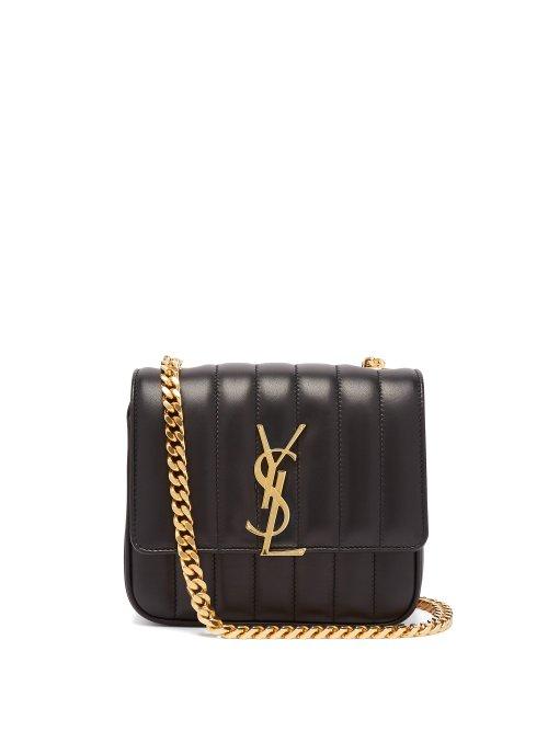 Matchesfashion.com Saint Laurent - Vicky Small Leather Bag - Womens - Black