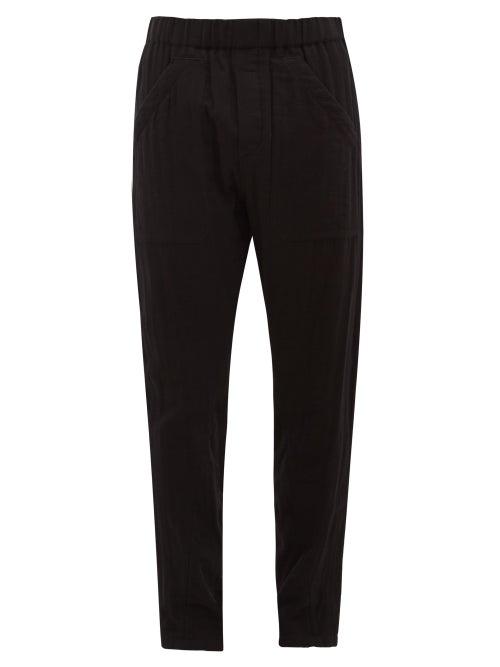 Matchesfashion.com Ann Demeulemeester - Arcille Straight-leg Cotton Trousers - Mens - Black