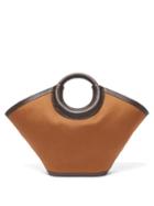 Ladies Bags Hereu - Cabasso Large Round-handle Canvas Tote Bag - Womens - Brown