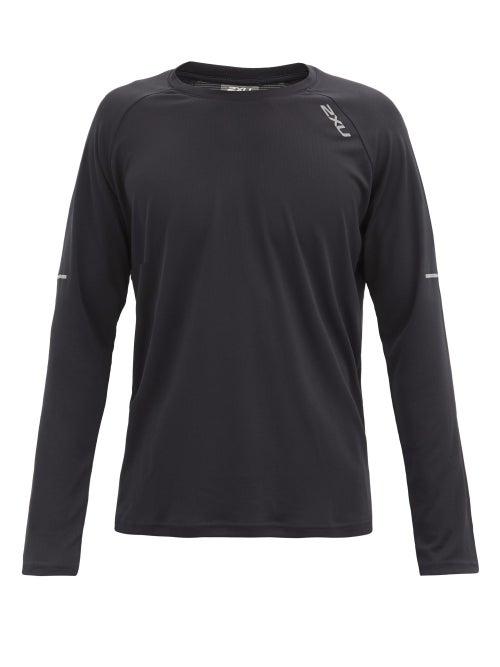 Matchesfashion.com 2xu - Xvent G2 Technical-jersey Long-sleeved T-shirt - Mens - Black Silver