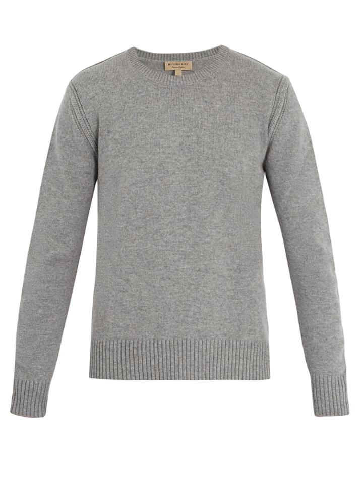 Burberry Crew-neck Cashmere-blend Sweater