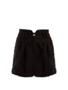 Matchesfashion.com Balmain - High Rise Tweed Shorts - Womens - Black