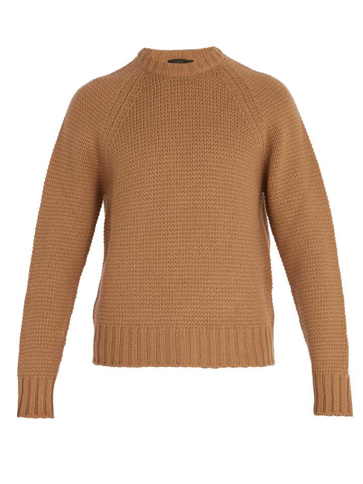 Prada Crew-neck Wool And Silk-blend Sweater