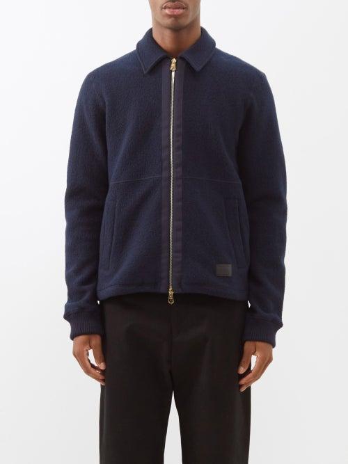 Paul Smith - Point-collar Wool Jacket - Mens - Navy