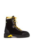 Matchesfashion.com Off-white - Suede And Leather Hiking Boots - Mens - Black