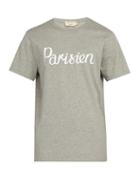 Matchesfashion.com Maison Kitsun - Parisien Crew Neck Cotton T Shirt - Mens - Grey
