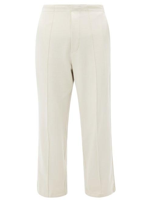Lady White Co. - Front-seam Cotton-blend Jersey Track Pants - Mens - Cream