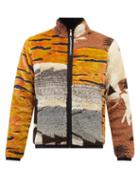 Aries - Patchwork Reversible Fleece Jacket - Mens - Beige