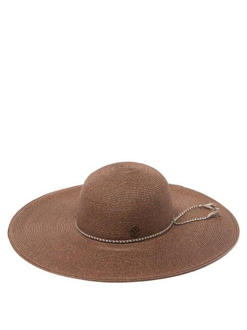 Maison Michel - Blanche Paper Wide-brim Hat - Womens - Brown