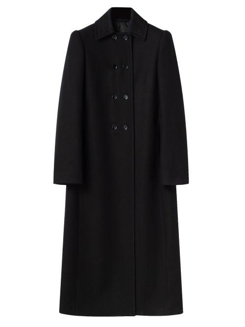 Lemaire - Double-breasted Twill Coat - Womens - Black