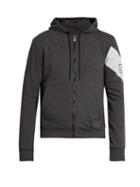 Moncler Gamme Bleu Striped Zip-through Cotton Sweatshirt